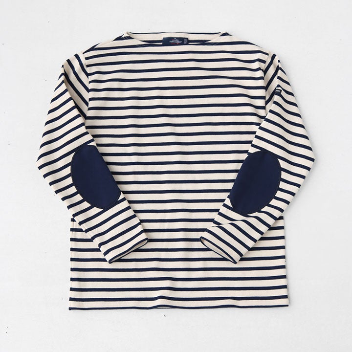SAINT JAMES ウェッソン エルボーパッチ バスクシャツ T1サイズ SAINT JAMES(セントジェームス) ウエッソン エルボーパッチバスク