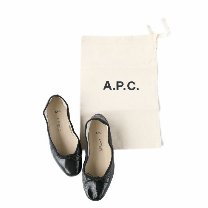 アーペーセー  バレエシューズ ☆フランス発 A.P.C.☆国内完売！Porselli バレエシューズ 黒 (A.P.C.