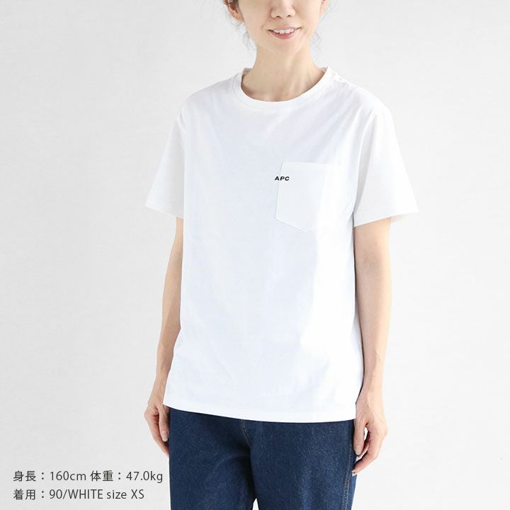 未使用 A.P.C./ アーペーセー POCKET emb-Tシャツ A.P.C. [アー・ペー・セー] ロゴ刺繍 長袖ポケットTシャツ [POCKET-EMB