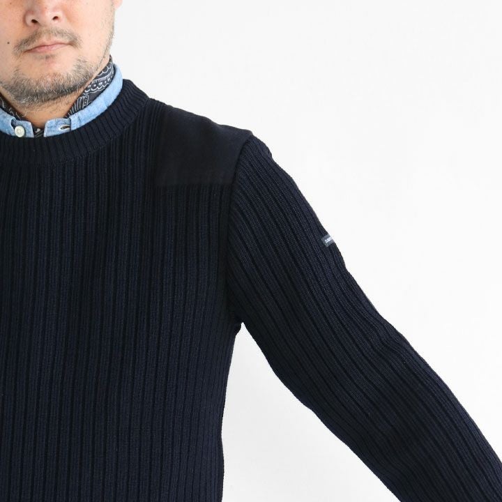 SAINT JAMES(セントジェームス) ショルダー＆エルボーパッチ リブ