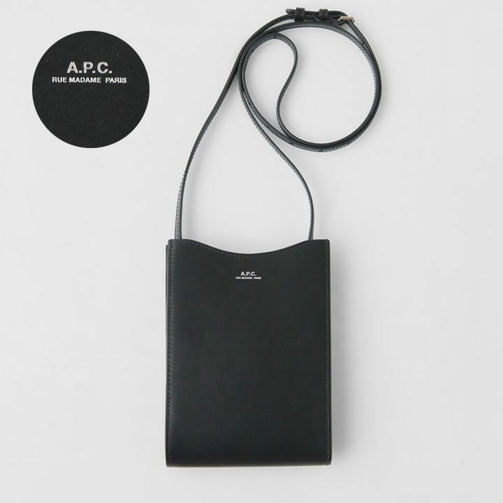 A.P.C ショルダー 黒 jamie レザー スマホポーチ 美品 楽天市場】アーペーセー A.P.C. バッグ ショルダーバッグ ネックポーチ