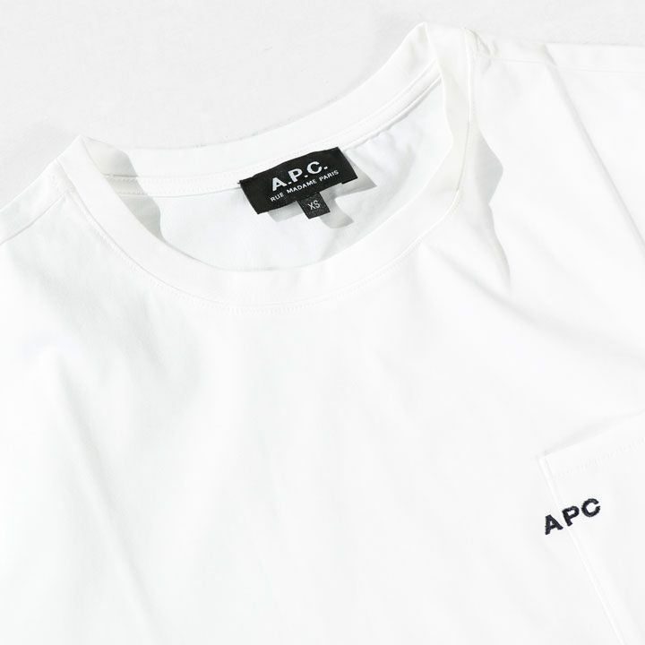 A.P.C.(アーペーセー) 刺繍入りポケット付長袖Tシャツ メンズ(POCKET