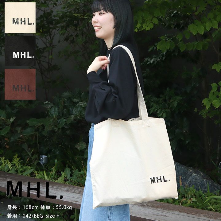 MHL.(エムエイチエル) LIGHT COTTON DRILL 2WAYバッグ(595-1171502