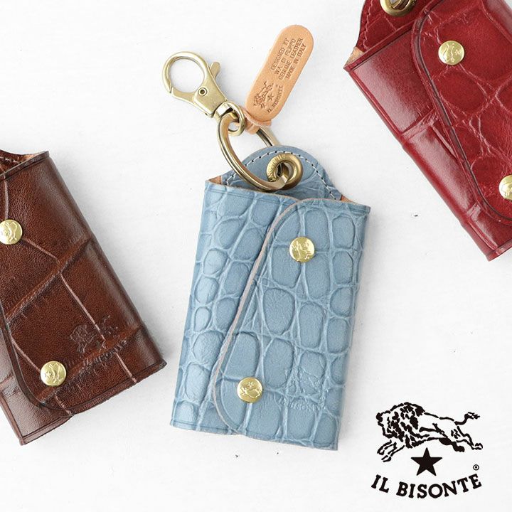 IL BISONTE(イルビゾンテ) クロコ型押しキーケース(5432409350)の通販