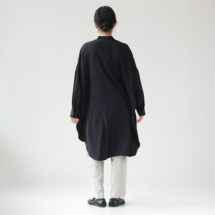 mizuiro ind(ミズイロインド) バンドカラーロングシャツ(1-239056)の 