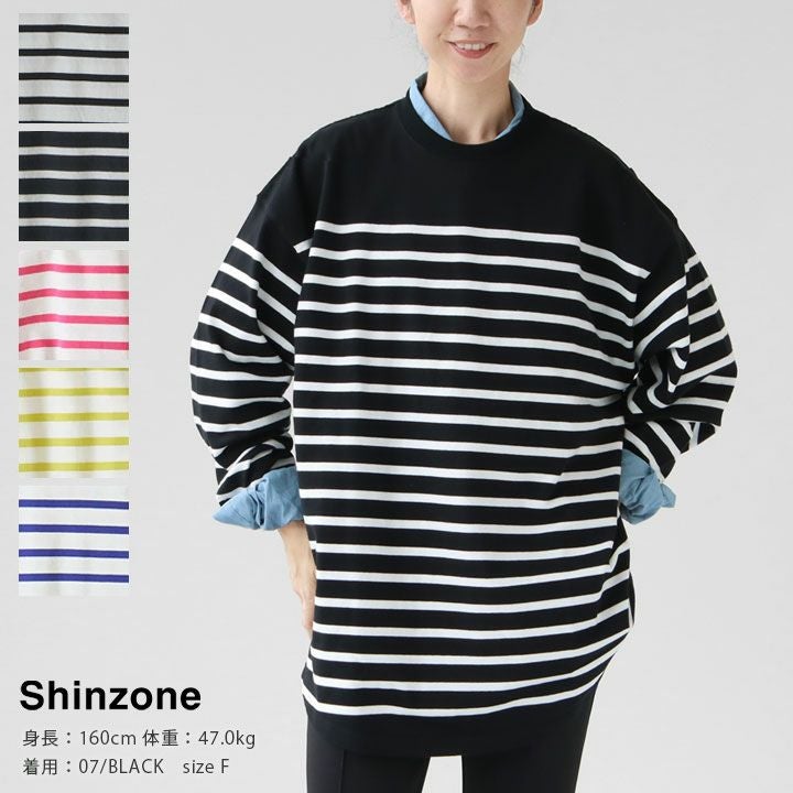 SHINZONE(シンゾーン) パネルボーダーカットソー(22SMSCU03)の通販