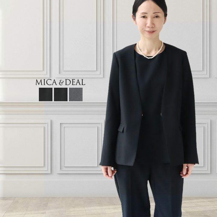 MICA & DEAL(マイカ＆ディール) ノーカラーボックスジャケット