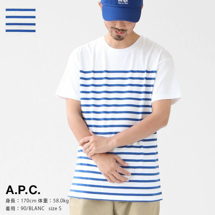 A.P.C.(アーペーセー) パネルボーダー Tシャツ(T-SHIRT-LEO)の通販