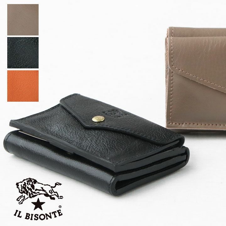 未使用IL BISONTEイルビゾンテ トリフォルドウォレット　グレージュ　袋付 IL BISONTE(イルビゾンテ) トリフォルドウォレット(54222309641)の通販