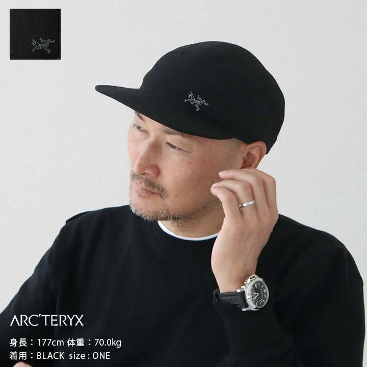 Arc'teryx ブラック 5パネル キャップ カリダム アークテリクス ARC'TERYX カリダム 5 パネル ハット | GLAGH グラフ