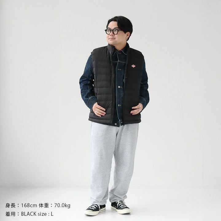DANTON(ダントン) ナイロンタフタ ミドルダウン スタンドカラーダウン