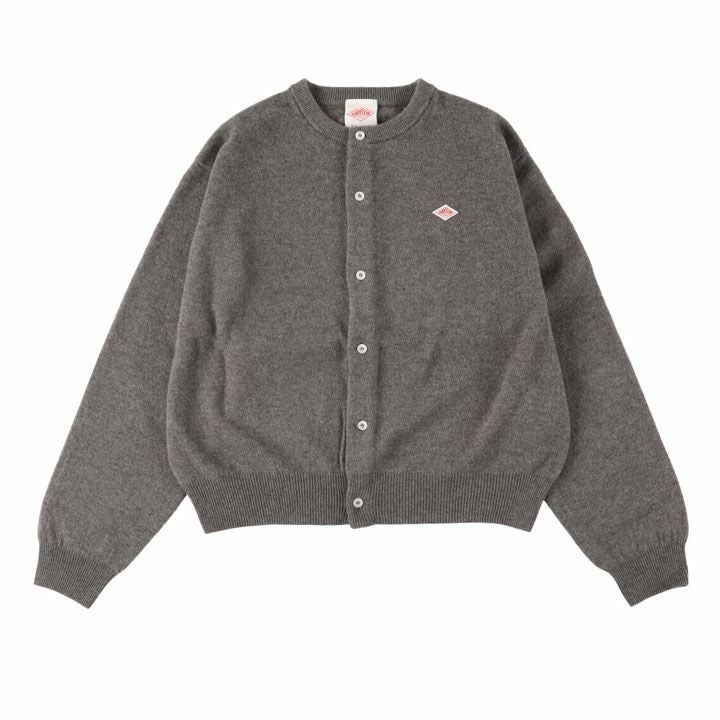 ダントン　ウールカーディガン　グレー　新品 DANTON(ダントン)CREW NECK CARDIGAN(クルーネックカーディガン