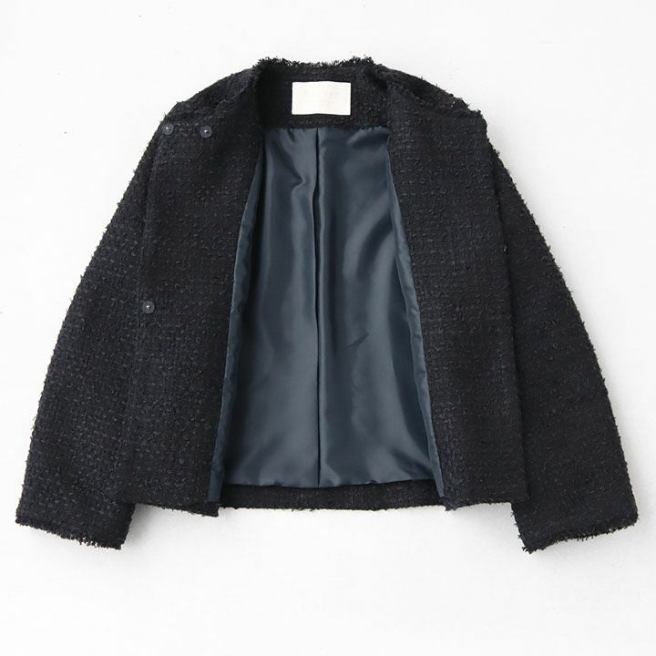 Ballsey(ボールジィ) ミックスヤーンツイード ノーカラージャケット(11