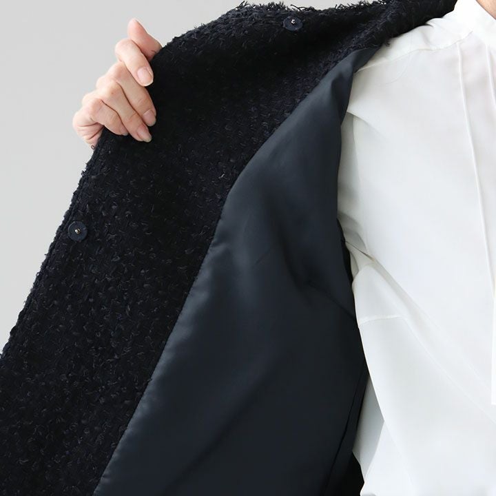Ballsey(ボールジィ) ミックスヤーンツイード ノーカラージャケット(11