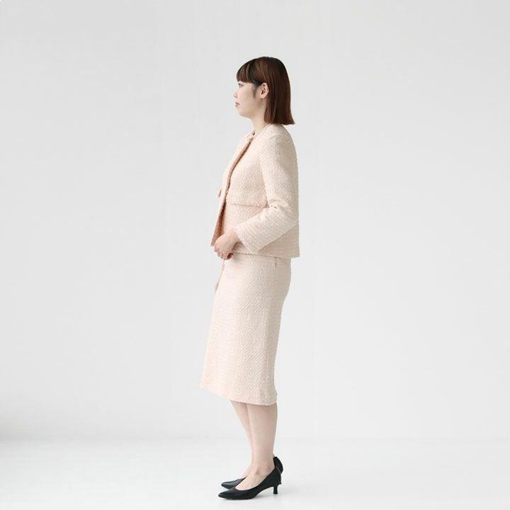 Ballsey(ボールジィ) ミックスヤーンツイード ノーカラージャケット(11