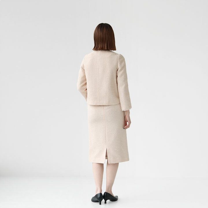 Ballsey(ボールジィ) ミックスヤーンツイード ノーカラージャケット(11