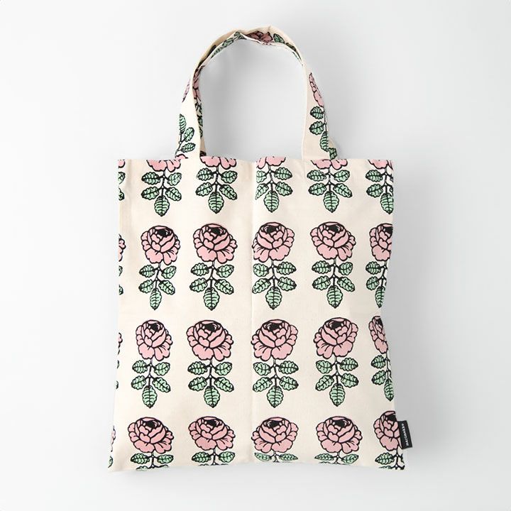 marimekko(マリメッコ) Vihkiruusu ファブリックバッグ(52249-73374)の