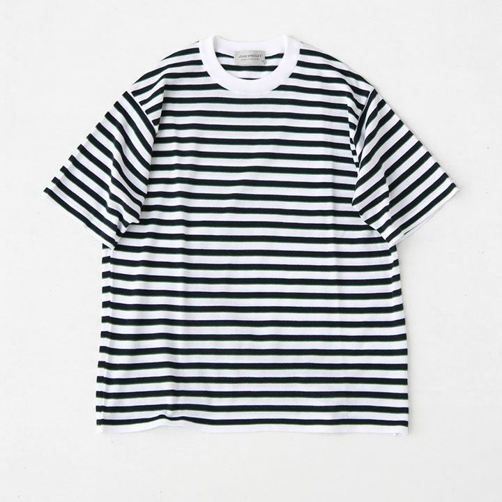 JOHN SMEDLEY(ジョン スメドレー) ユニセックス 30G 半袖 ボーダー