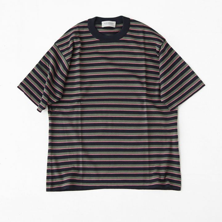 JOHN SMEDLEY(ジョン スメドレー) ユニセックス 30G 半袖 ボーダー