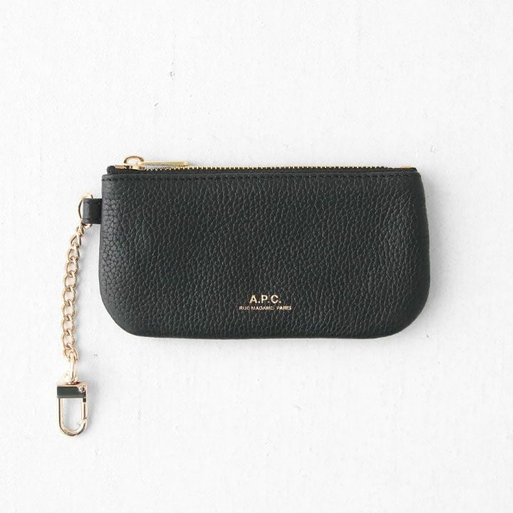 A.P.C. レザーキーケース 黒 A.P.C.(アーペーセー) Keiko キーケース(KEYPOUCH-KEIKO)の通販｜NEWS