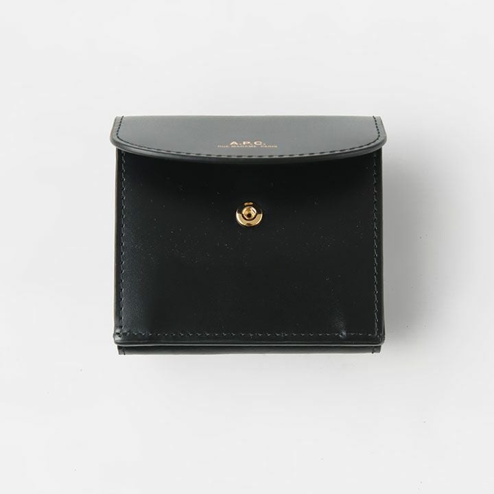 極美品　A.P.C. 三つ折り財布 ドット柄 保存袋タグ付き A.P.C.(アーペーセー) Geneve trifold ウォレット(GENEVE-TRIFOLD)の