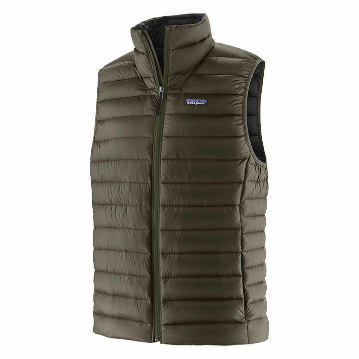 と*ん様 Patagonia ダウンベスト メンズL ベージュ×ブラウン パタゴ