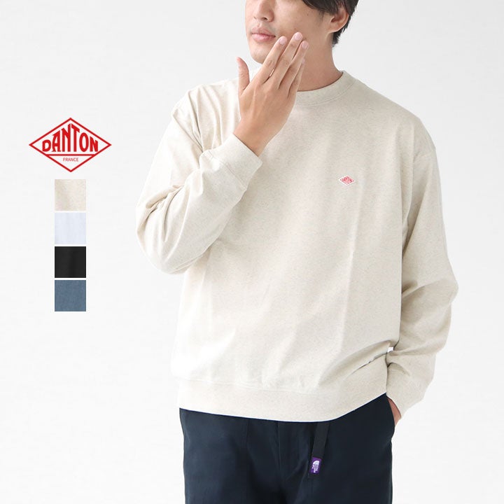 美品 DANTON ダントン　ロングスリーブスウェットT ホワイト　38 DANTON - 美品 DANTON ダントン ロングスリーブスウェットT ホワイト