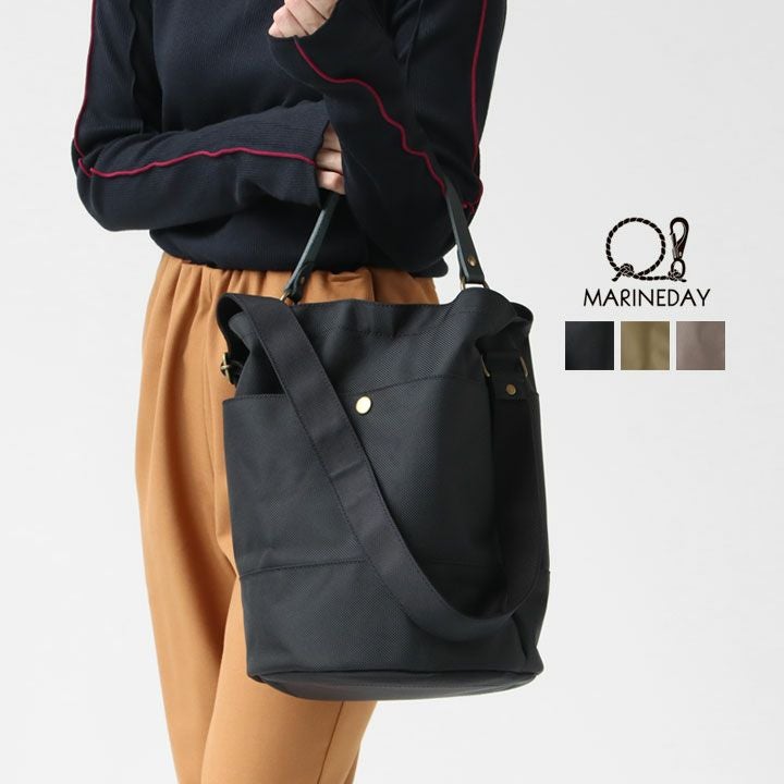 MARINEDAY(マリンデイ) 66NYLON x 姫路LEATHER ROOTS バケツ型2WAY