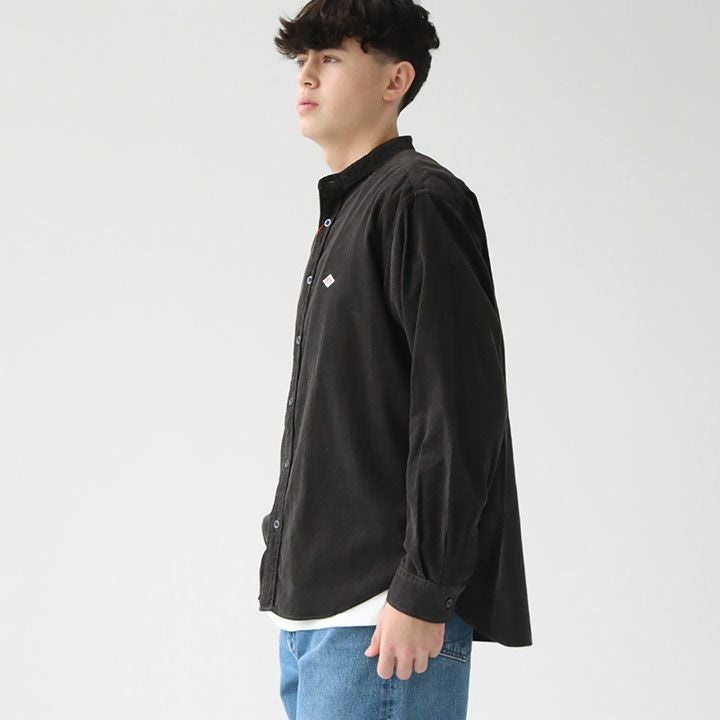 DANTON(ダントン) メンズ コーデュロイ バンドカラーシャツ(DT