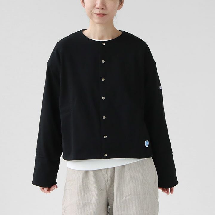 ORCIVAL(オーシバル) 裏フリース クルーネックカーディガン(OR
