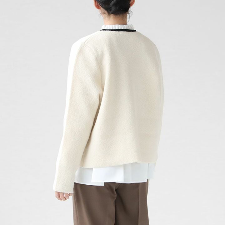 Ballsey(ボールジィ) ウールナイロンブークレー フロントオープン