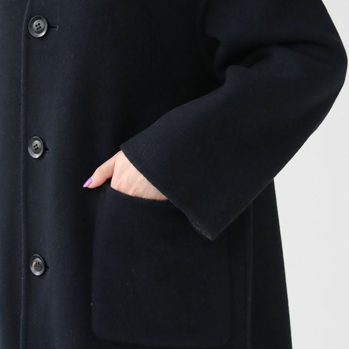 Le glazik(ル グラジック) ウールリバー リバーシブルカラーレスコート