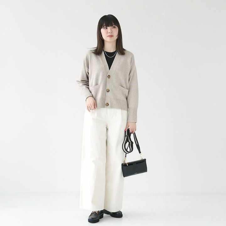 MACPHEE(マカフィー) NZ LAMB 9G Vネックカーディガン(12-02-44-02204