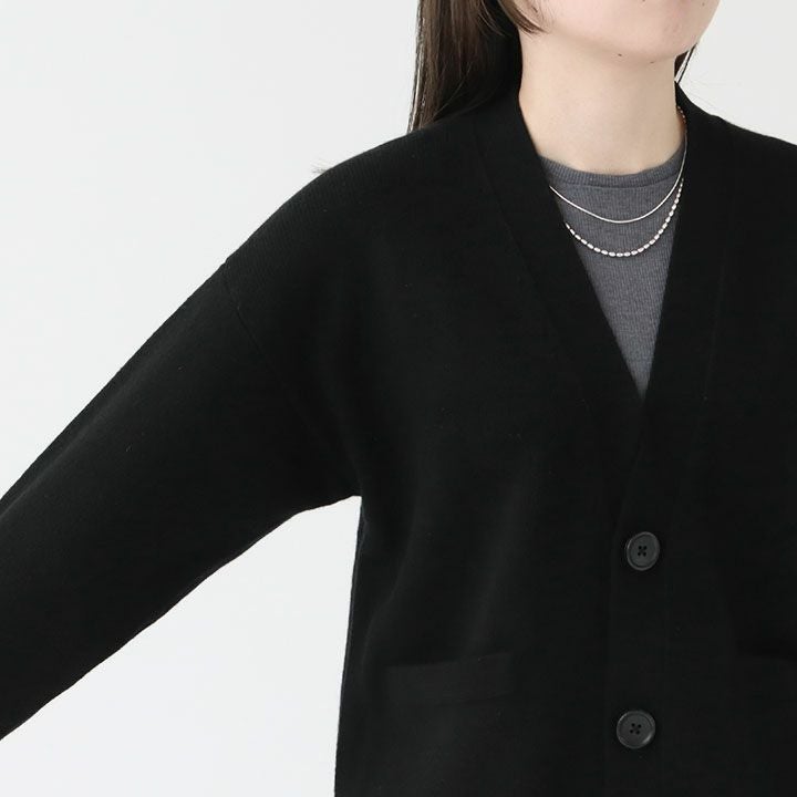 MACPHEE(マカフィー) NZ LAMB 9G Vネックカーディガン(12-02-44-02204