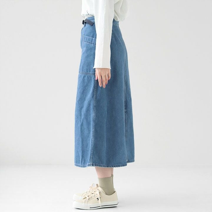 【未使用に近い】The North Face デニムロングスカート nanamica / Denim Field Skirt