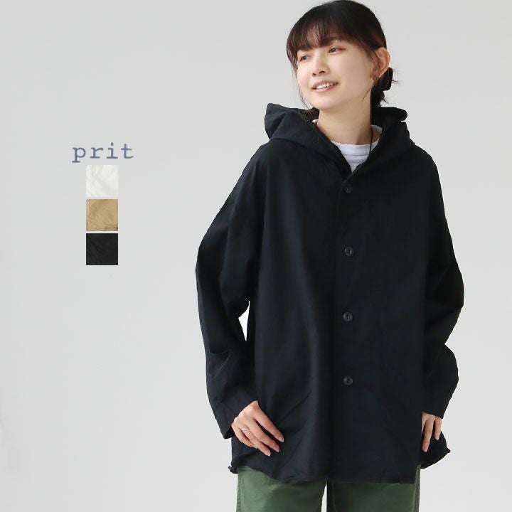 PRIT(プリット) 綾ダンプ フードシャツブルゾン(P81529)の通販｜NEWS