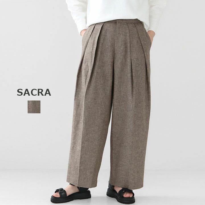 SACRA(サクラ) リネンコットンシャンブレーパンツ(125106112)の通販