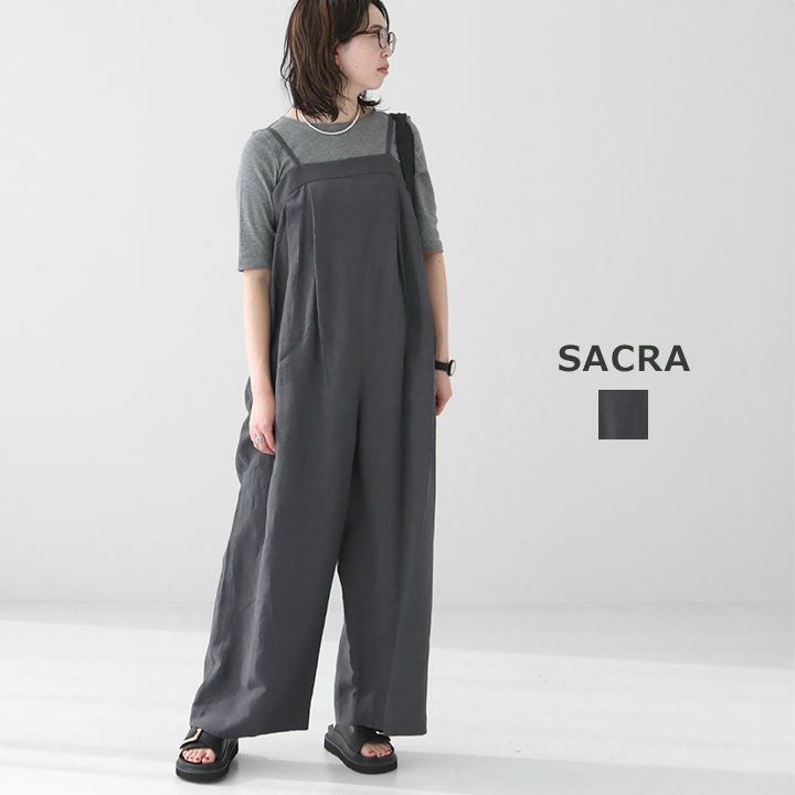 SACRA(サクラ) レーヨンリネンタンブル サロペット(125109051)の通販