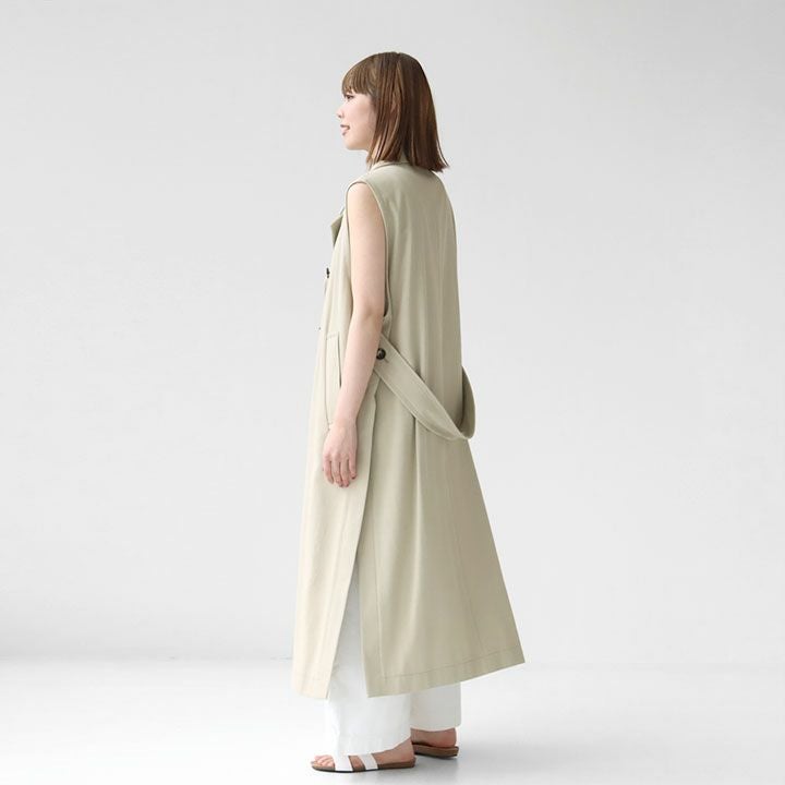 SACRA 69,300円 24S/S RUSTIC コットンツイルジレ SACRA(サクラ) RUSTIC コットンツイル ロングジレ(124105061)の通販