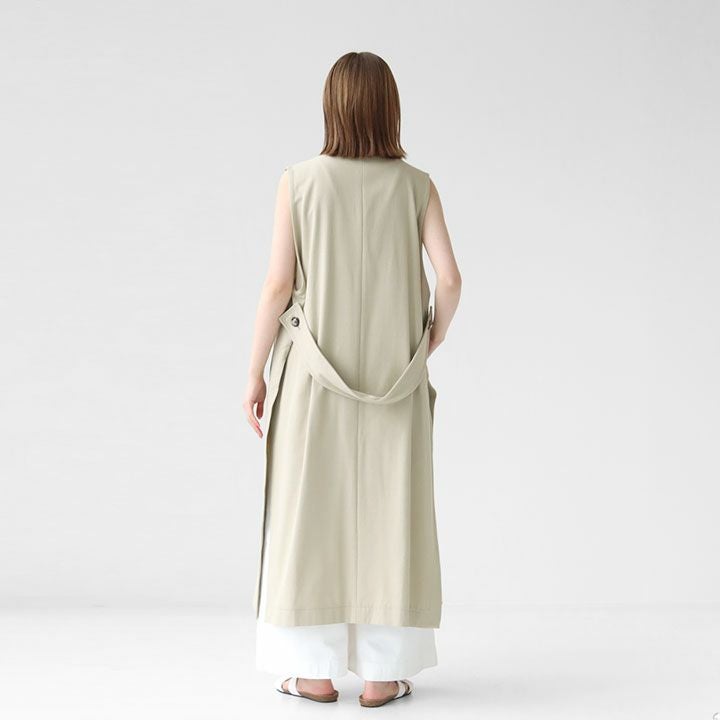 SACRA(サクラ) RUSTIC コットンツイル ロングジレ(124105061)の通販