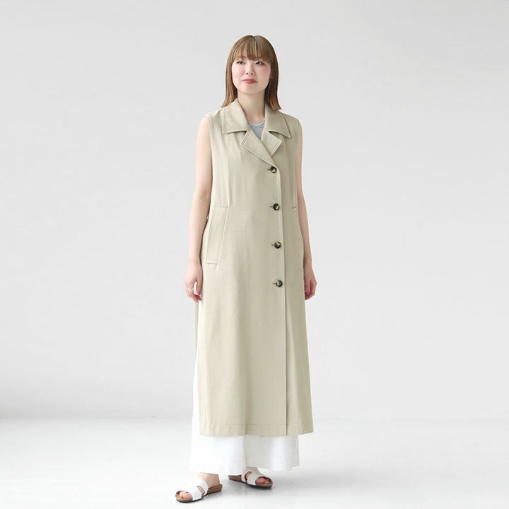 SACRA(サクラ) RUSTIC コットンツイル ロングジレ(124105061)の通販
