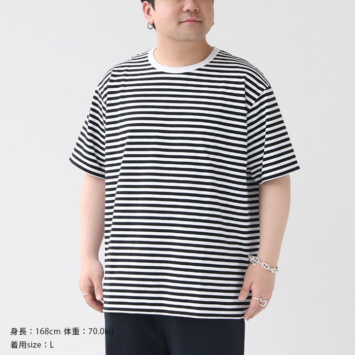 nanamica(ナナミカ) クールマックス ストライプジャージーTシャツ