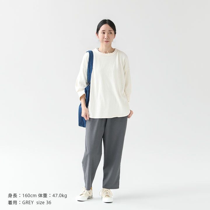 DANTON(ダントン) ウールライクストレッチ ポリエステルイージーパンツ