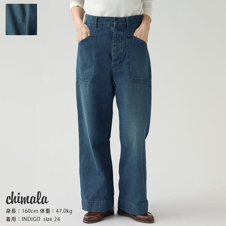 chimala(チマラ) US NAVY デニムワークパンツ chimala(チマラ) US NAVY デニムワークパンツ CS37-WP15 (WP15)の通販
