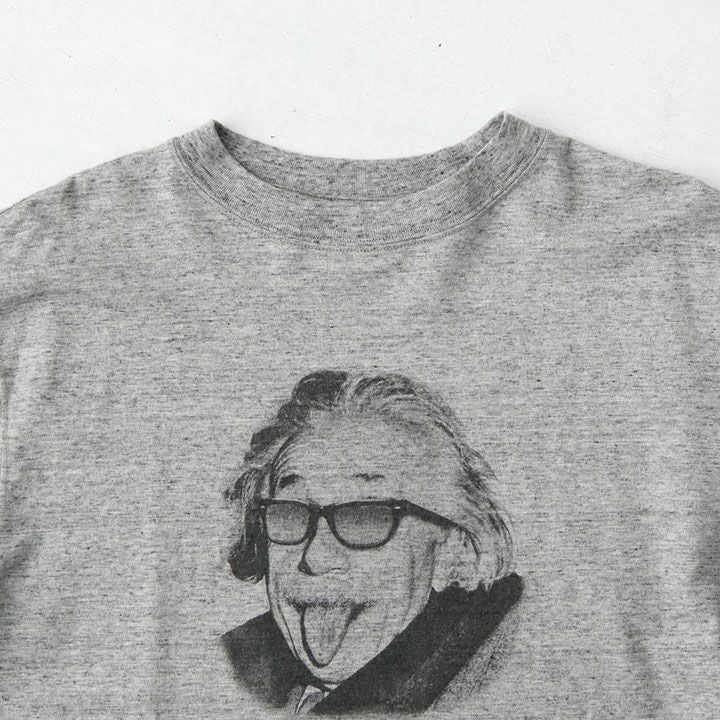 Oblada オブラダ EINSTEIN TEE アインシュタインプリントTシャツ S2310CU13 グレー F Oblada オブラダ EINSTEIN TEE アインシュタインプリントTシャツ