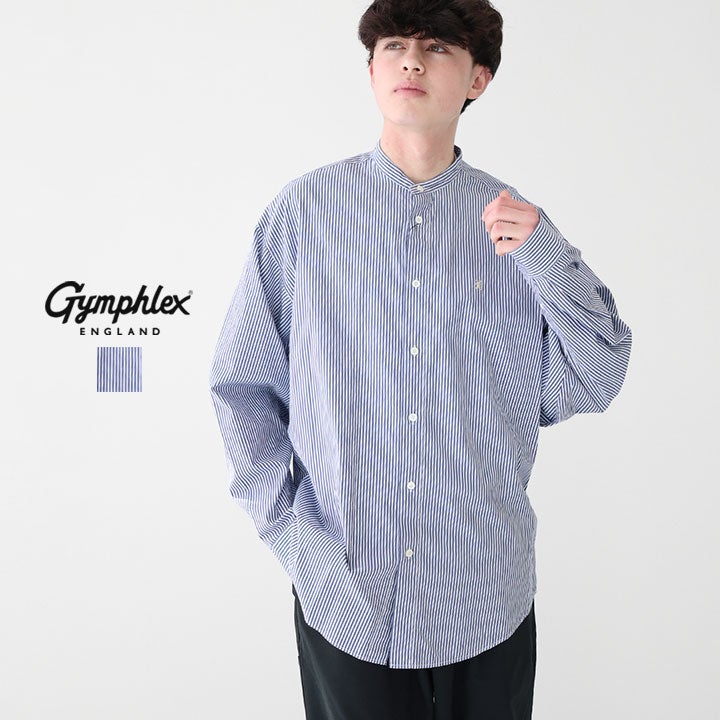 GYMPHLEX ジムフレックス｜バンドカラー長袖シャツ GY-B0407SSHの通販