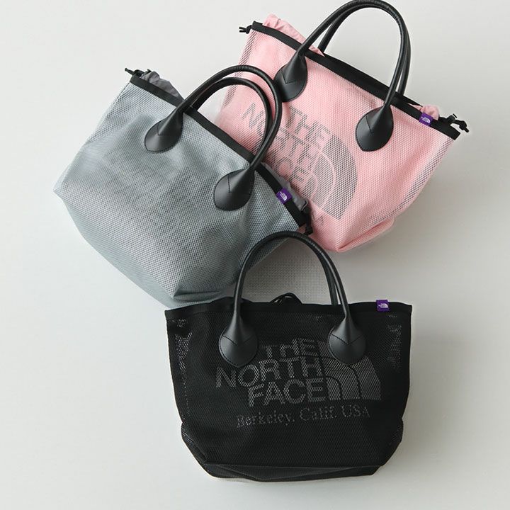 THE NORTH FACE PURPLE LABEL ザ・ノースフェイス パープルレーベル 24SS Mesh Field Tote S メッシュフィールドミニトートバッグ NN7404N H Gray nanamica カバン【新古品】【中古】【THE NORTH FACE PURPLE LABEL】 THE NORTH FACE PURPLE LABEL / ザ・ノースフェイス パープルレーベル