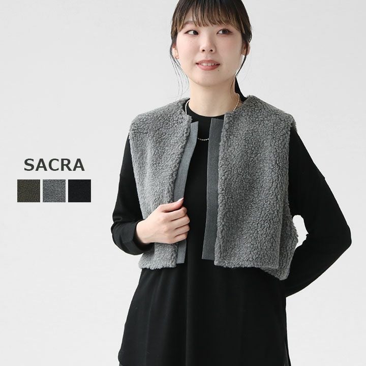 SACRA サクラ｜プードルファー ショートジレ 125505061の通販｜NEWS