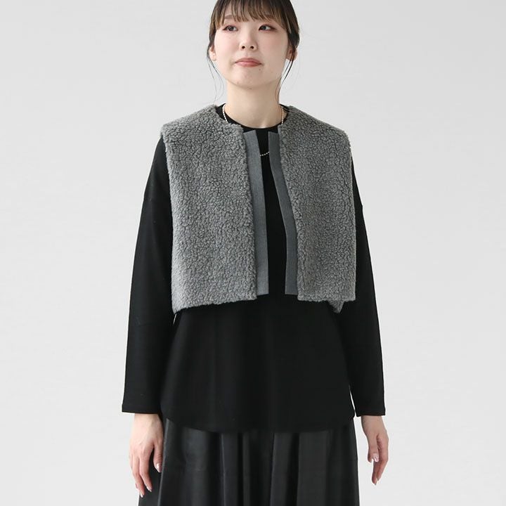 SACRA サクラ｜プードルファー ショートジレ 125505061の通販｜NEWS