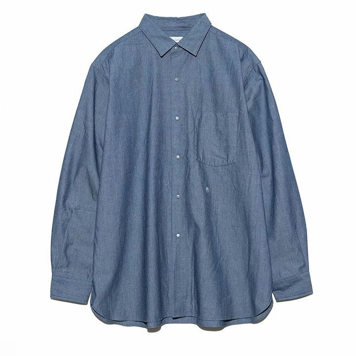 nanamica(ナナミカ) レギュラーカラー シャンブレーシャツ(SUGF359)の